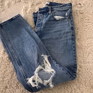 Abercrombie & Fitch Light Blue High-Rise 'The Dad' Jeans